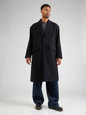 WEEKDAY Between-seasons coat 'Pavo' in Black: front
