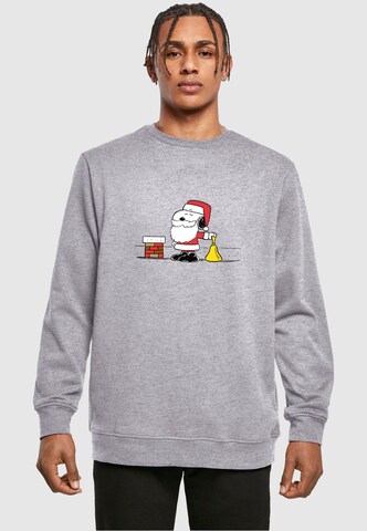 Merchcode Sweatshirt 'Peanuts Snoopy Santa' in Grau: predná strana
