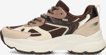 POSH by Poelman Sneakers 'AYOKI' in Bruin: voorkant