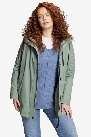 Ulla Popken Performance Jacket 'Hyprar' in Green: front