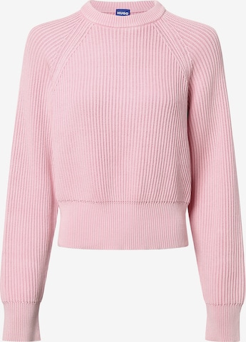 HUGO Blue Sweater in Pink: front