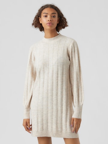 VERO MODA Knitted dress 'ALANIS' in Beige: front