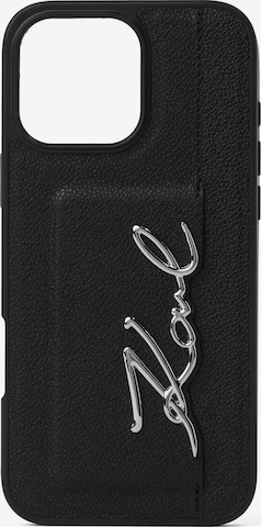 juoda Karl Lagerfeld Išmaniojo telefono dėklas 'iPhone 16 Pro Max': priekis