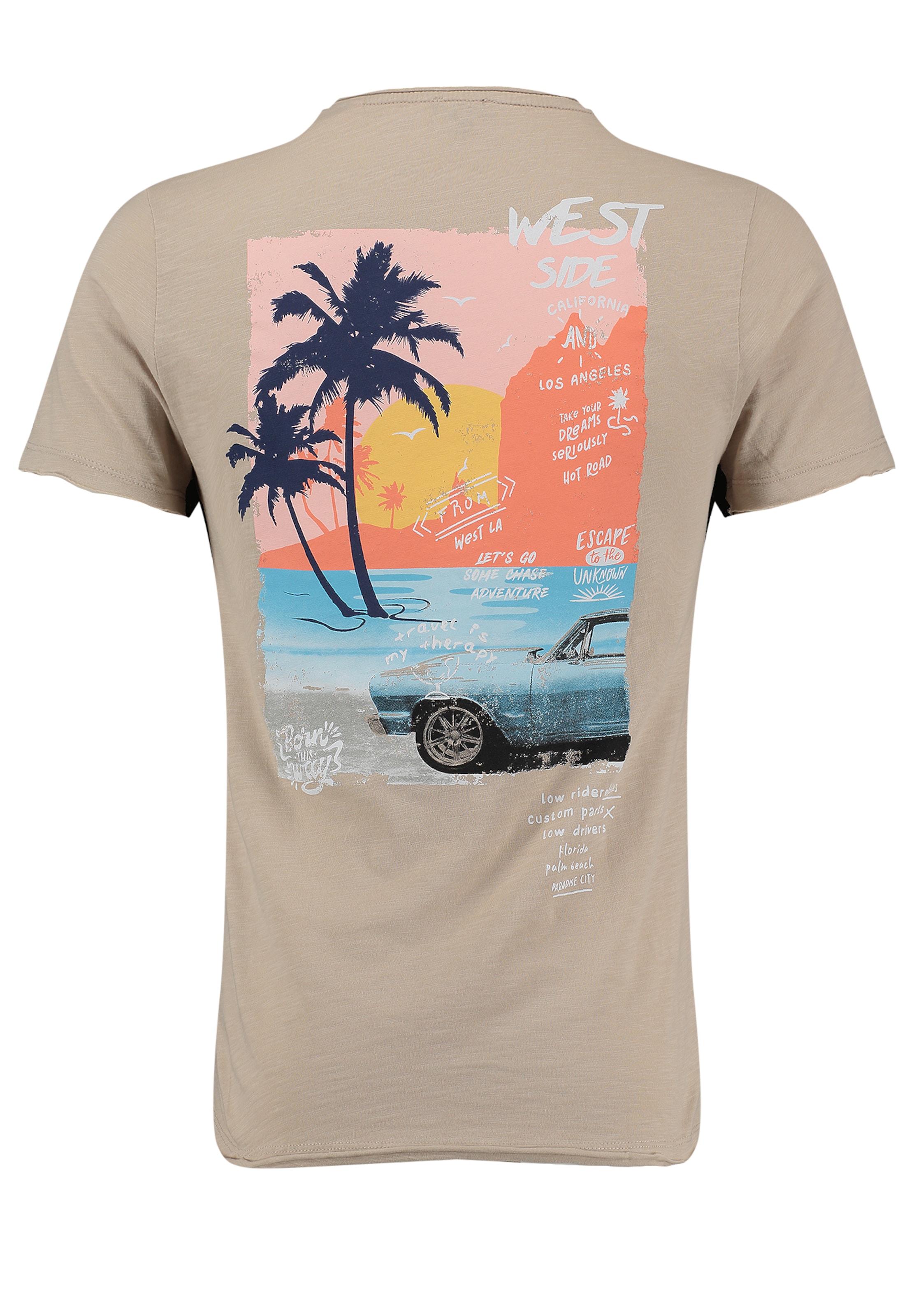 Key Largo - Camisa 'WEST SIDE' em bege