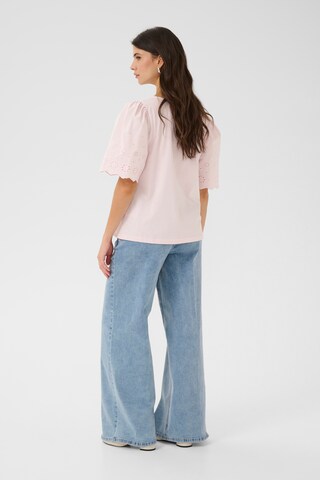 Cream Blouse 'Daye' in Roze