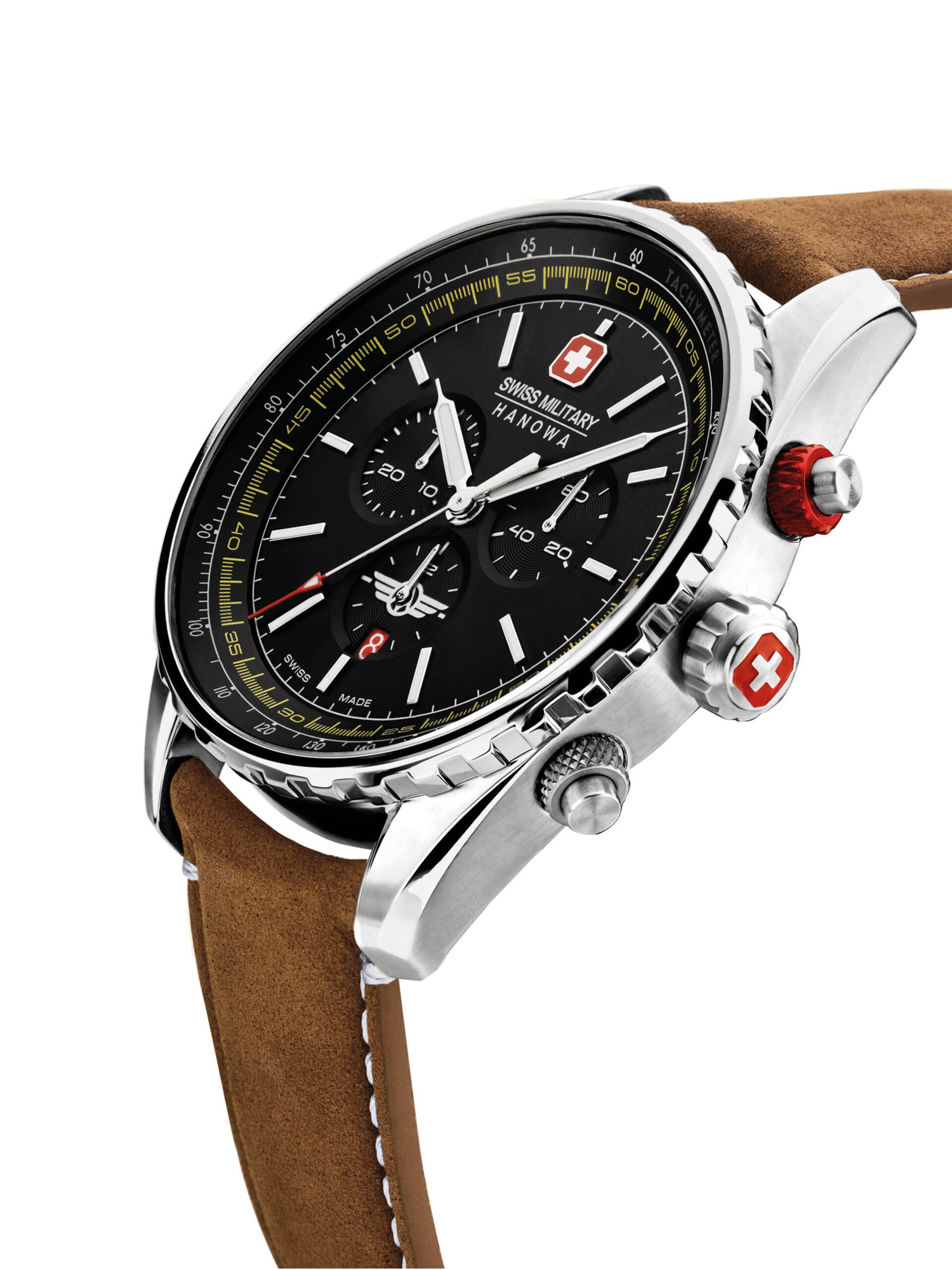 SWISS MILITARY HANOWA Uhr 'Afterburn' in Braun