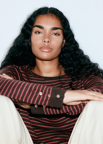MANGO Sweater 'SANSES' in Brown: front
