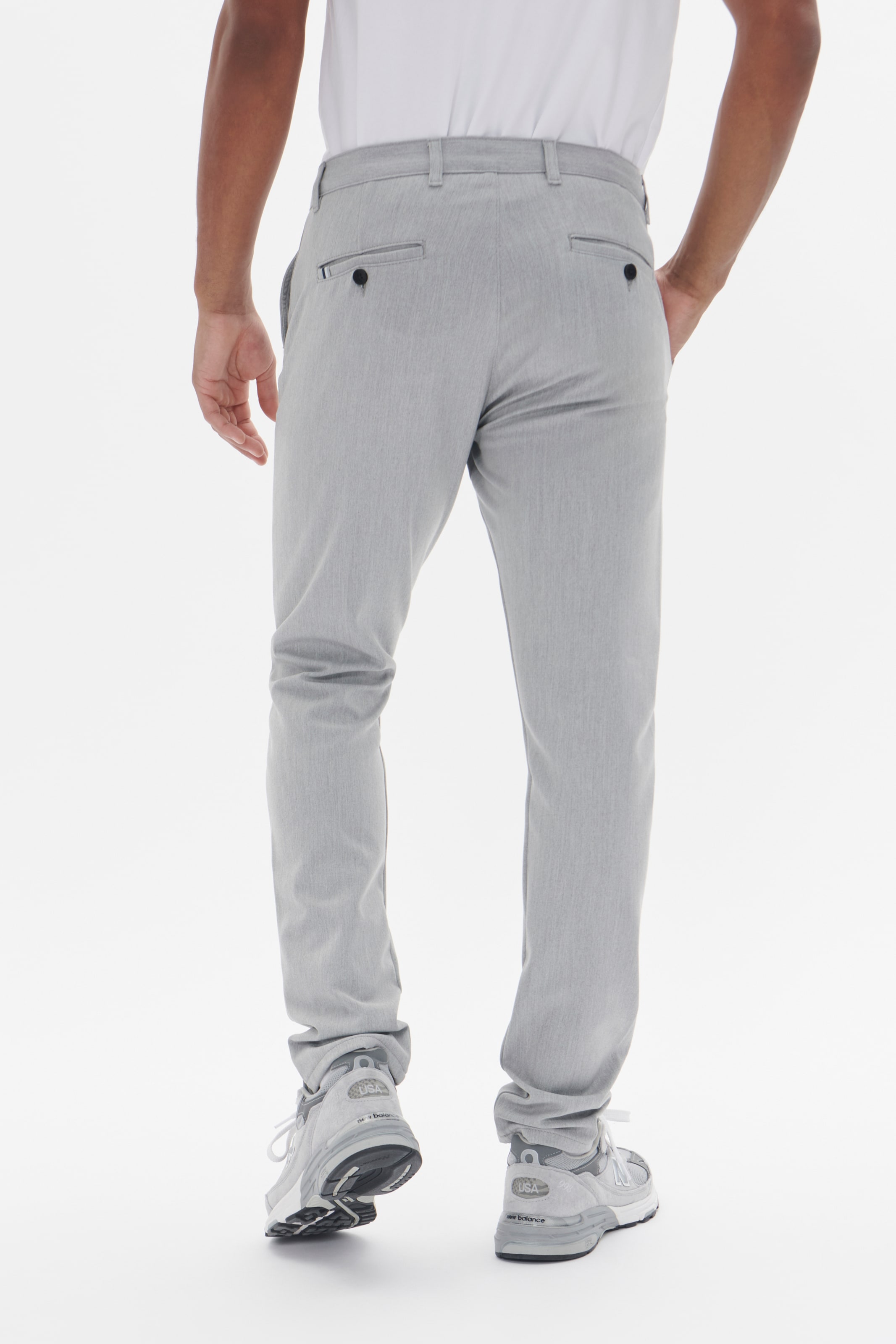 Matinique - Regular Calças chino 'Jens' em cinzento