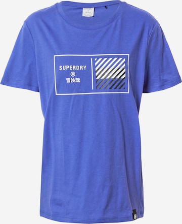 Superdry Functioneel shirt 'Train Core' in Blauw: voorkant