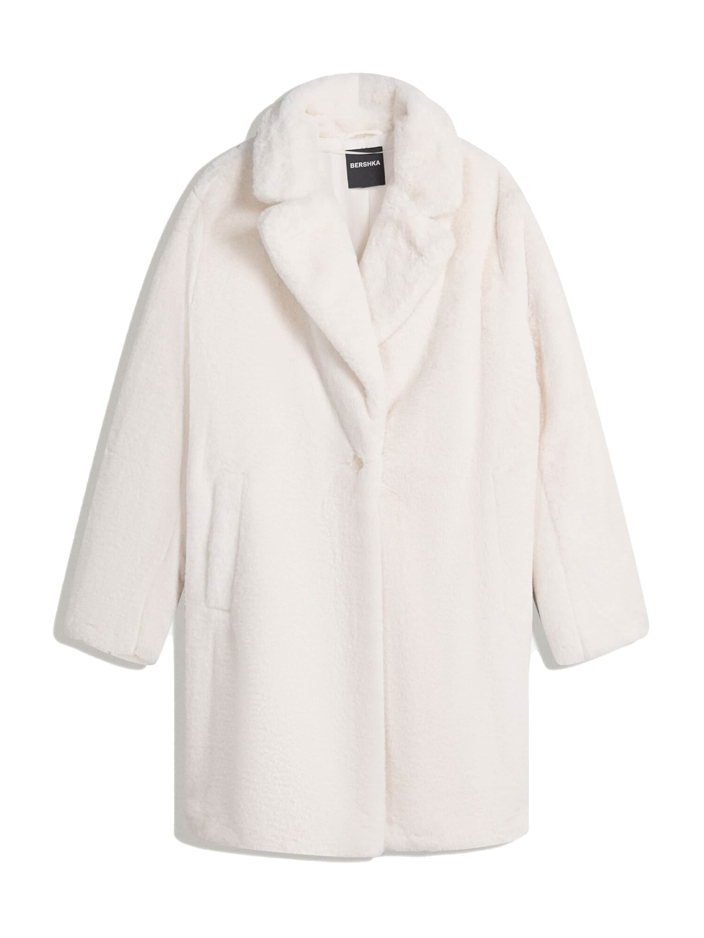 Bershka Zimski plašč | bež barva: sprednja stran