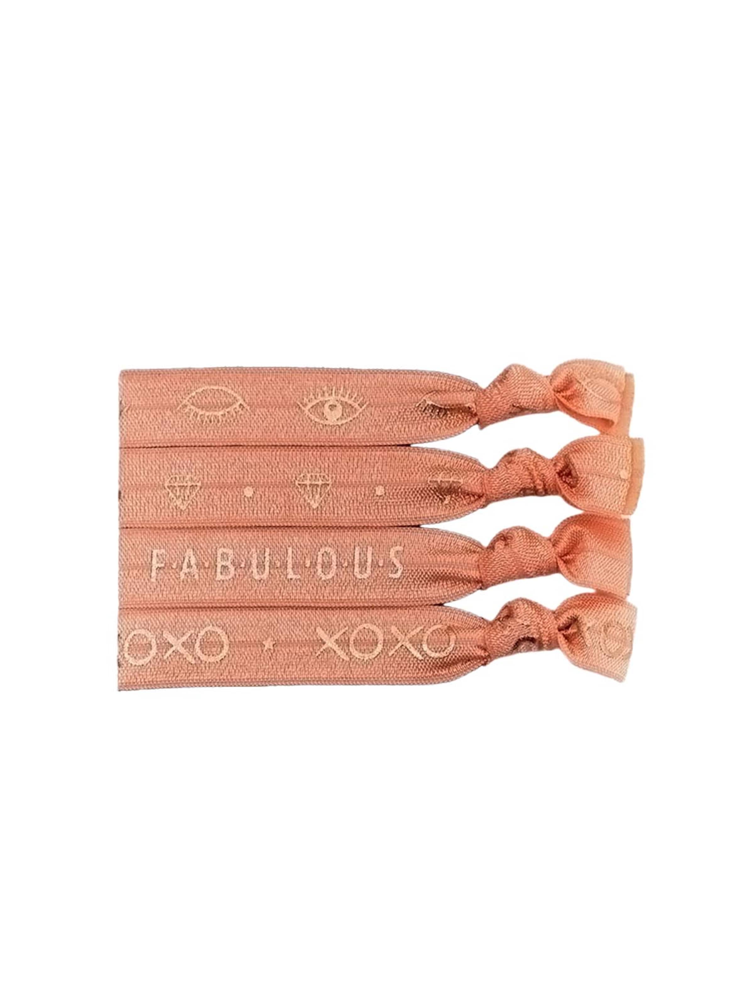 Laceup Bracelet 'Peach' in Orange: front