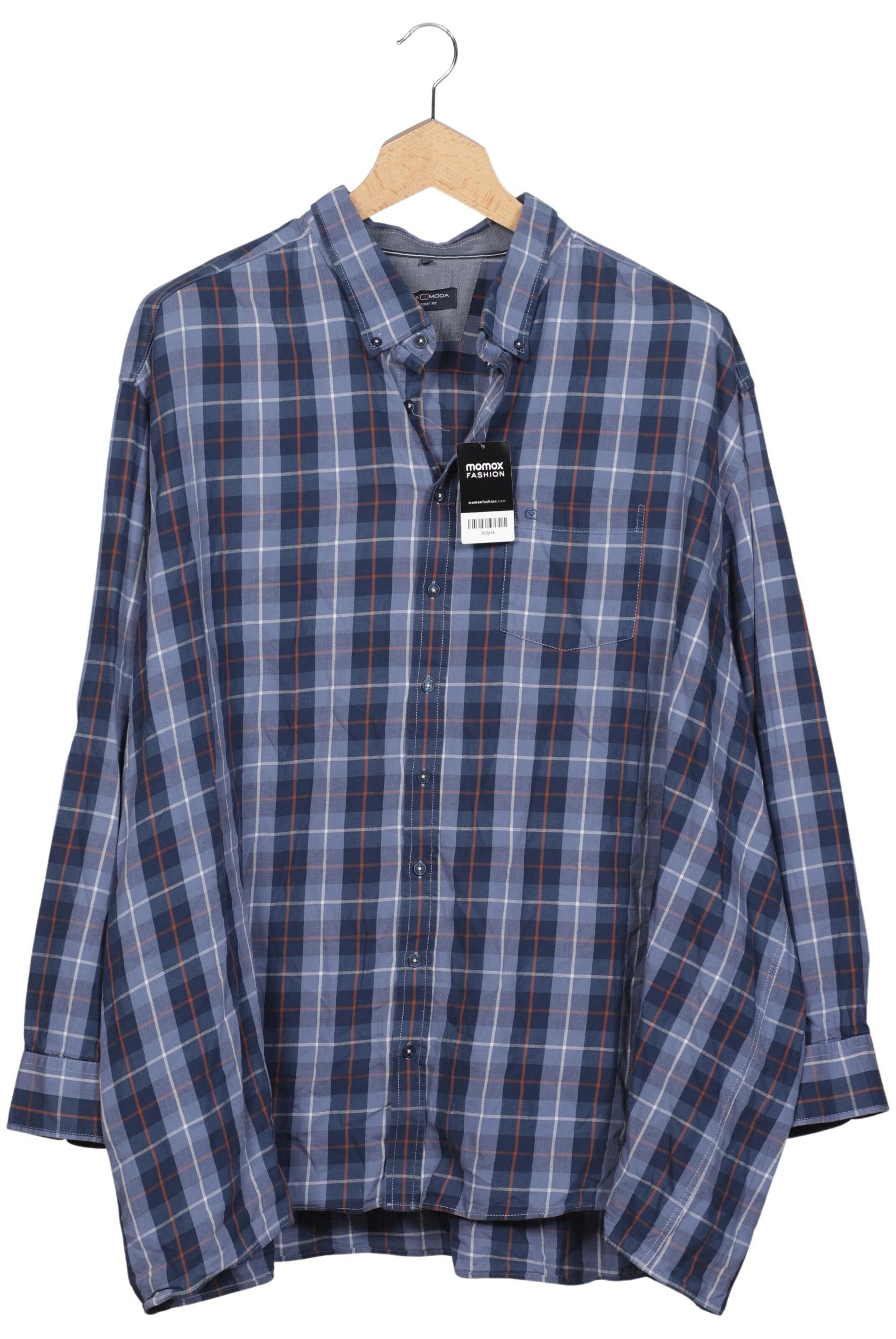 CASAMODA Button Up Shirt in 9XL in Blue: front
