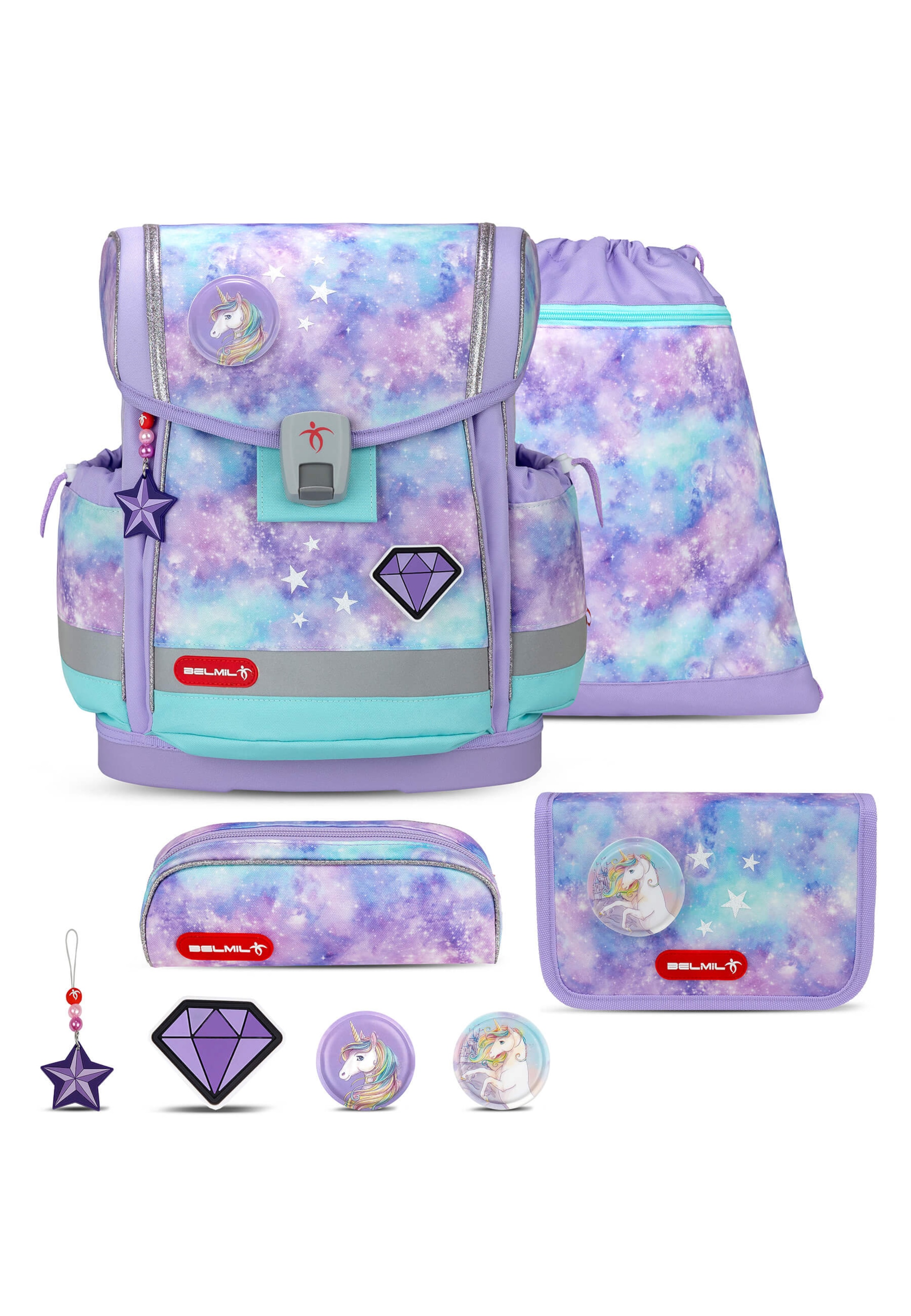Belmil Backpack in Purple: front