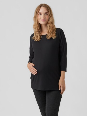 Vero Moda Maternity Shirt 'MIVY' in Zwart: voorkant