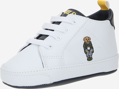 Polo Ralph Lauren Chaussure basse 'QUILTON BEAR' en marine / jaune / vert foncé / blanc, Vue avec produit