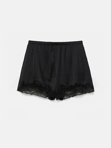 Pull&Bear Loosefit Kalhoty – černá