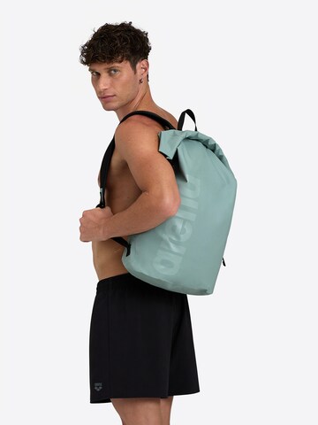 ARENA Sports backpack 'DRY BIG LOGO' in Green: front