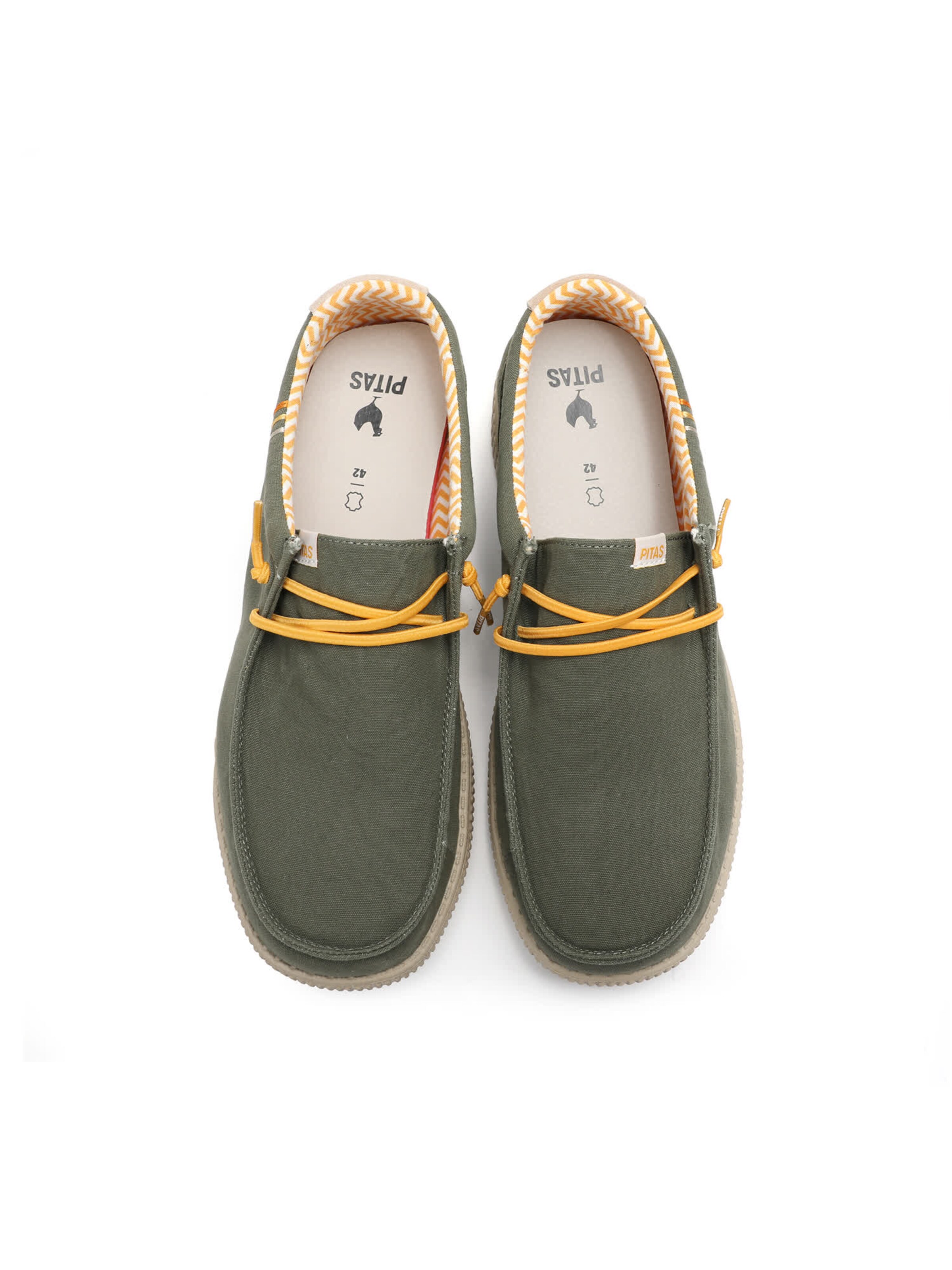 Walk In Pitas Moccasin 'Ledro' in Green: top