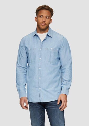 Fit confort Chemise s.Oliver en bleu : devant