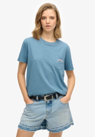 Superdry Shirt 'Essential' in Blue: front