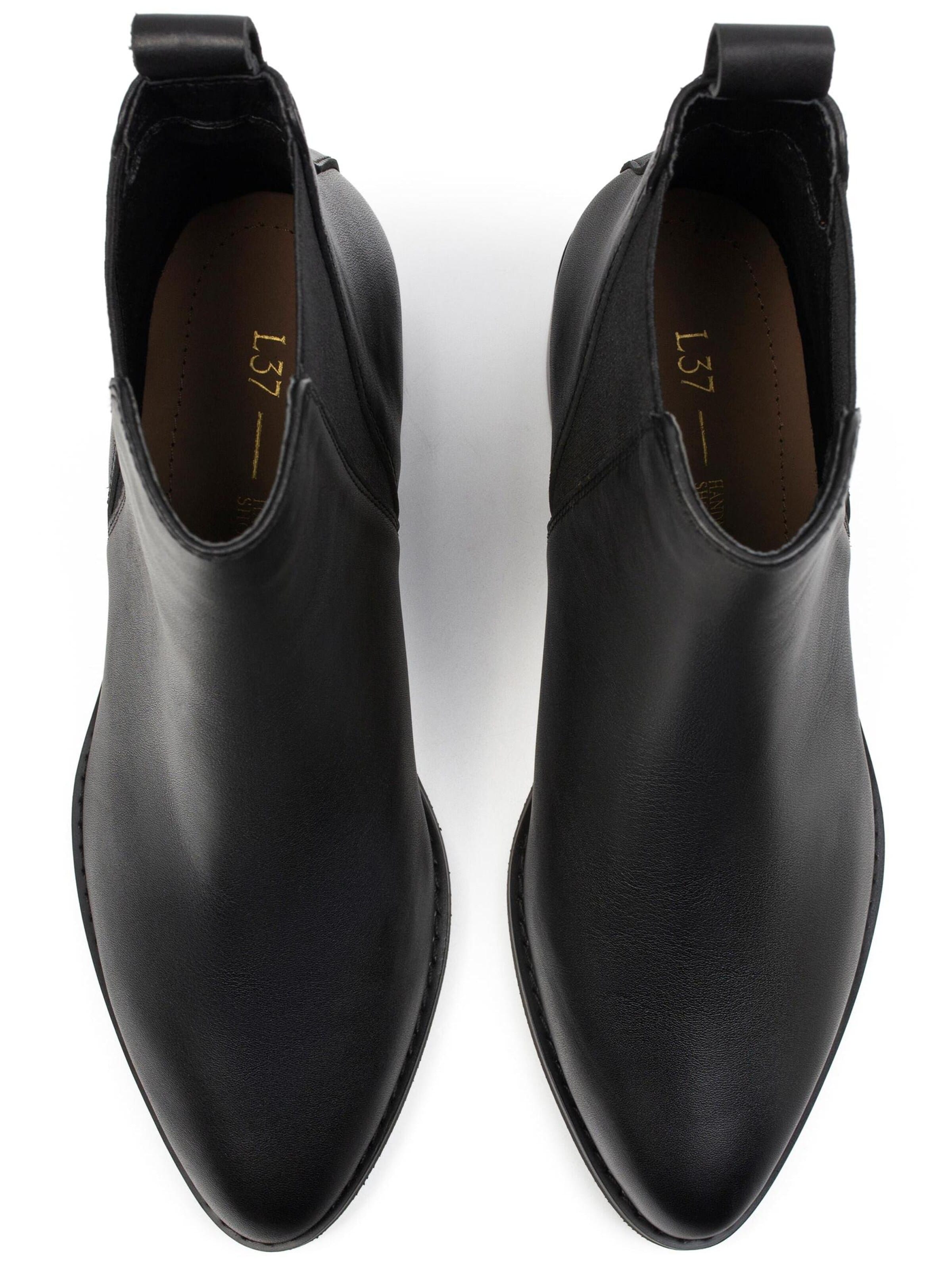 L37 HANDMADE SHOES - Botas pelo tornozelo 'GALACTIC MIST' em preto