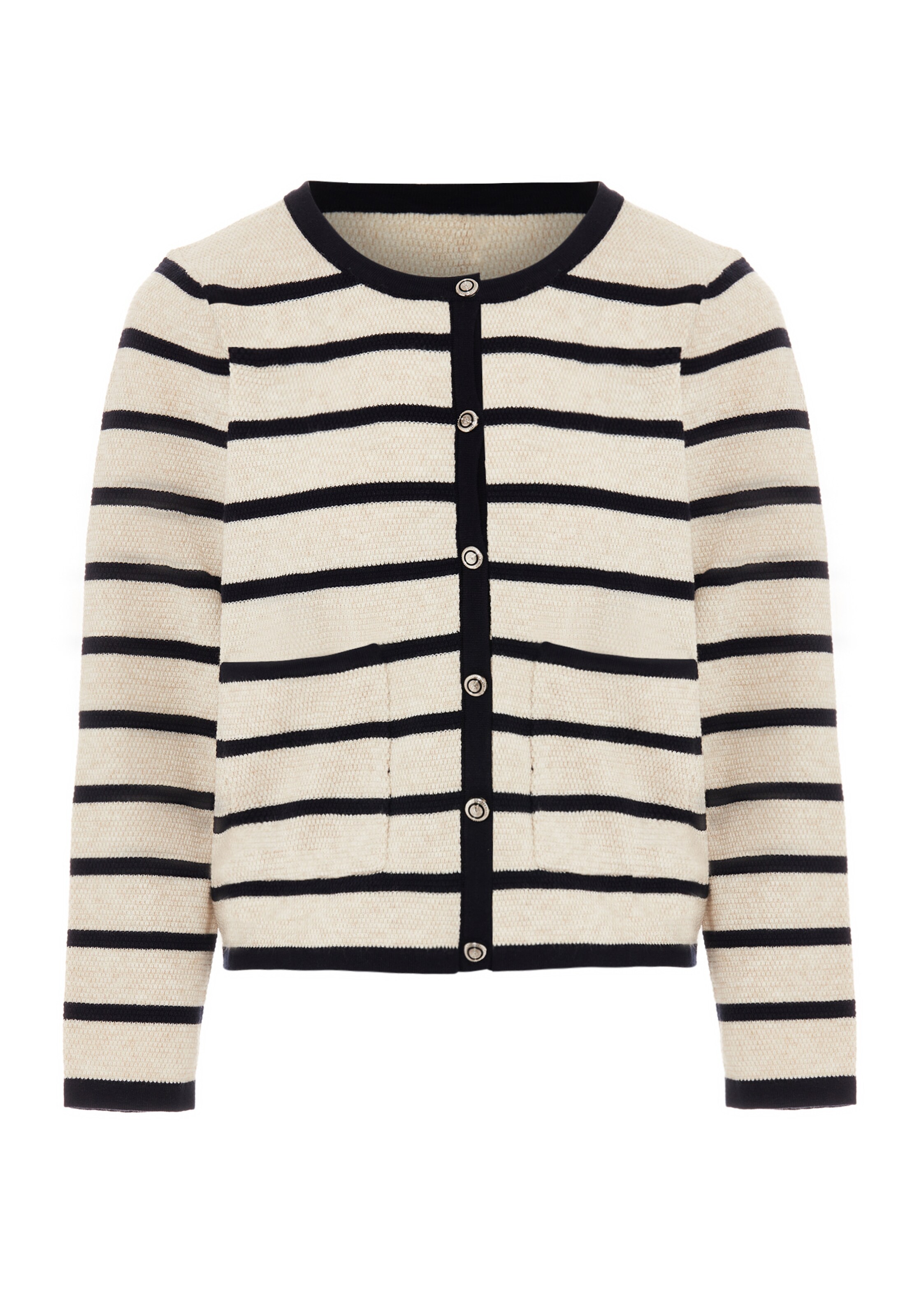 NAEMI Knit cardigan in White: front