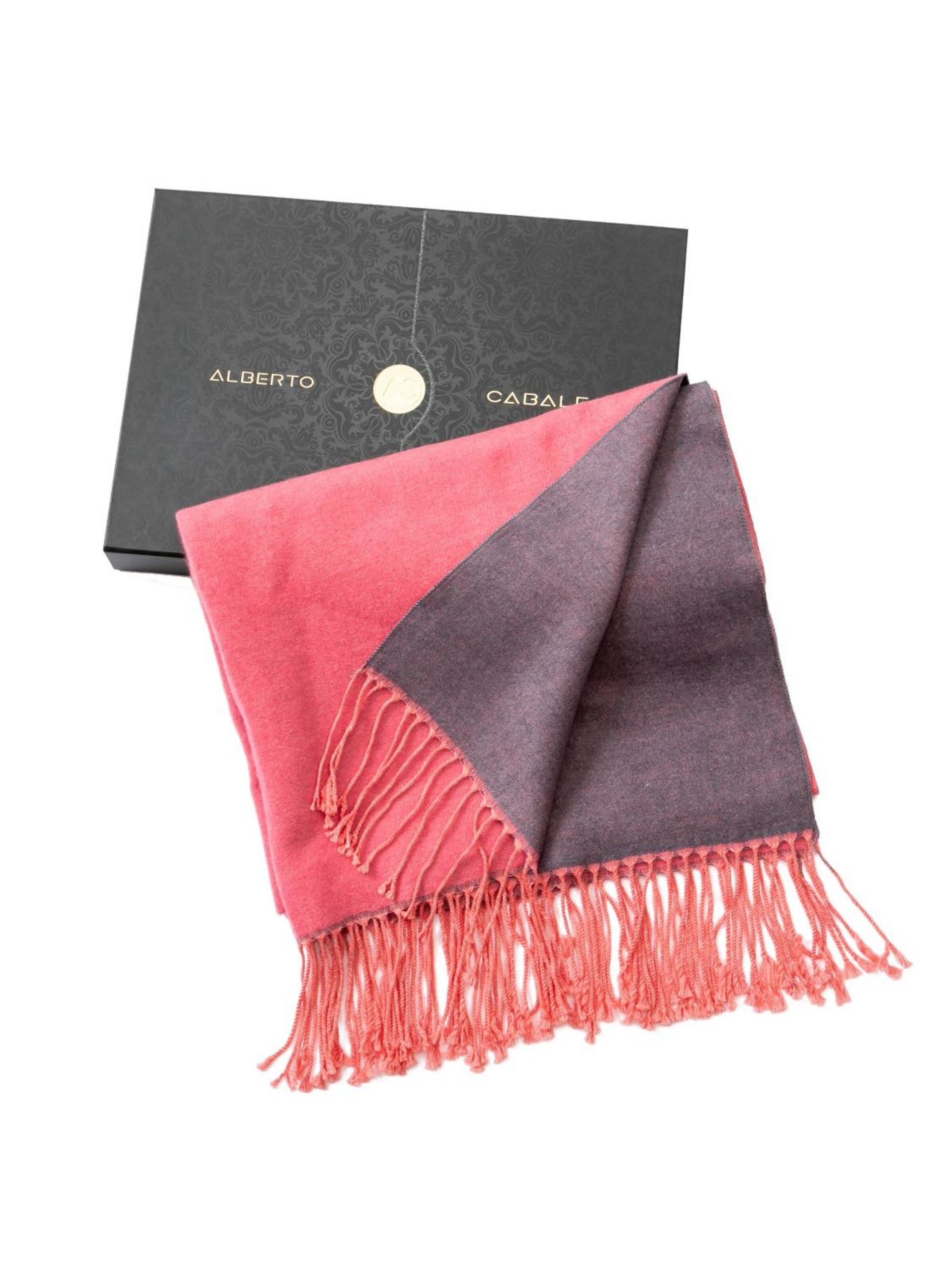 Écharpe 'Écharpe en cachemire rose Recto-Verso' alberto cabale en rose