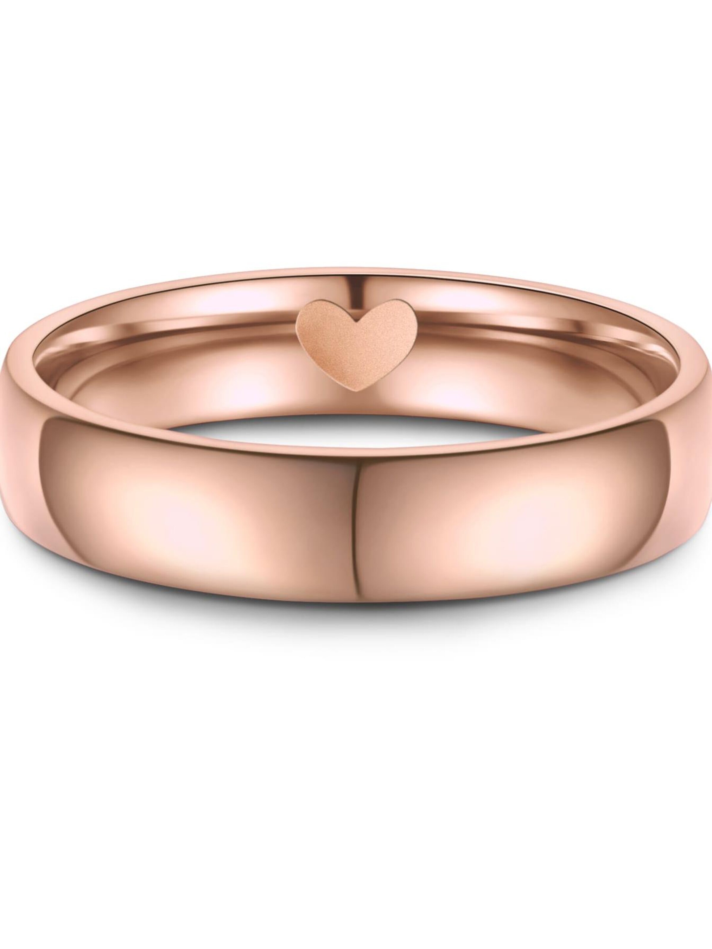 MARRYA Ring 'MARRYA ES-31 Ehering aus Edelstahl - Rosé gold plattiert' in Gold