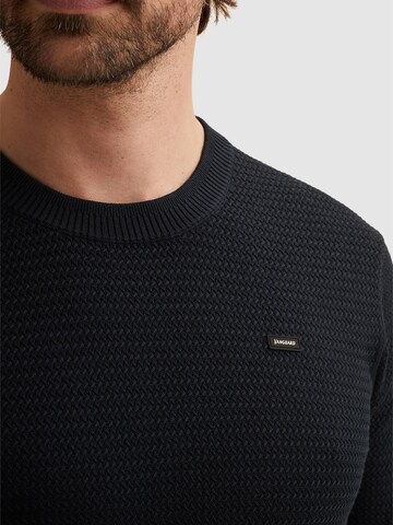 T-Shirt 'T-shirt in cotton/modal with texture' VANGUARD en bleu