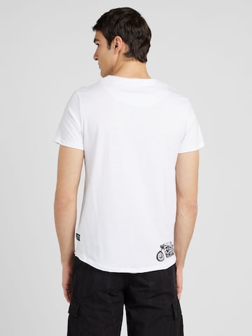Key Largo - Camiseta 'MT OREGON TRAIL' en blanco