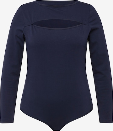 Shirtbody Ulla Popken en bleu : devant