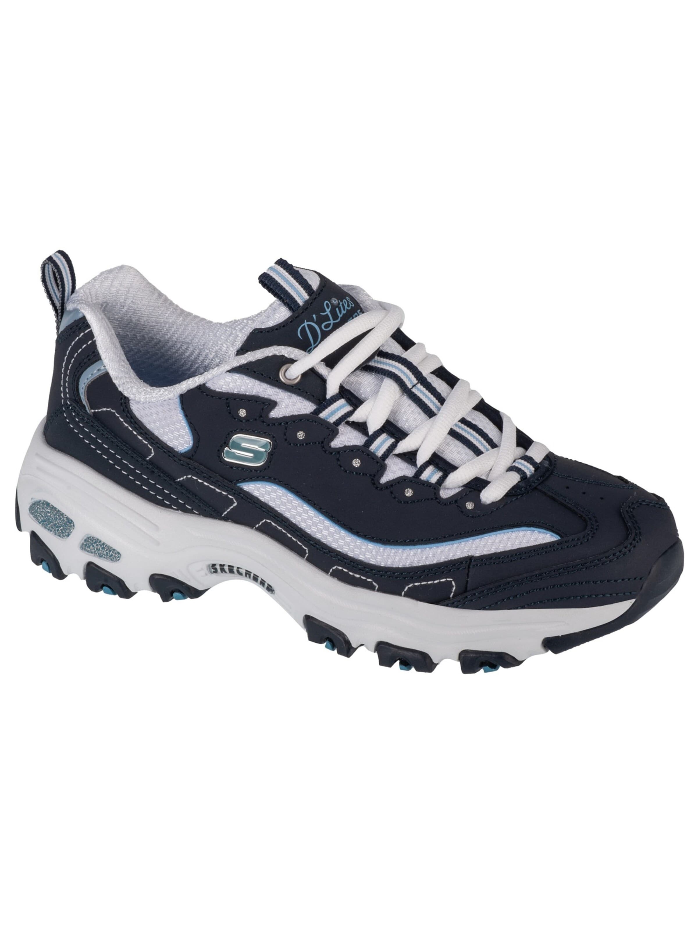 SKECHERS Sportssko 'Skechers D'Lites - Biggest Fan' i blå: forside