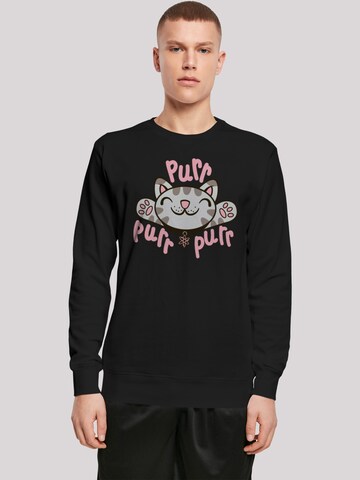 F4NT4STIC Sweatshirt 'Big Bang Theory Soft Kitty Purr' in Black: front