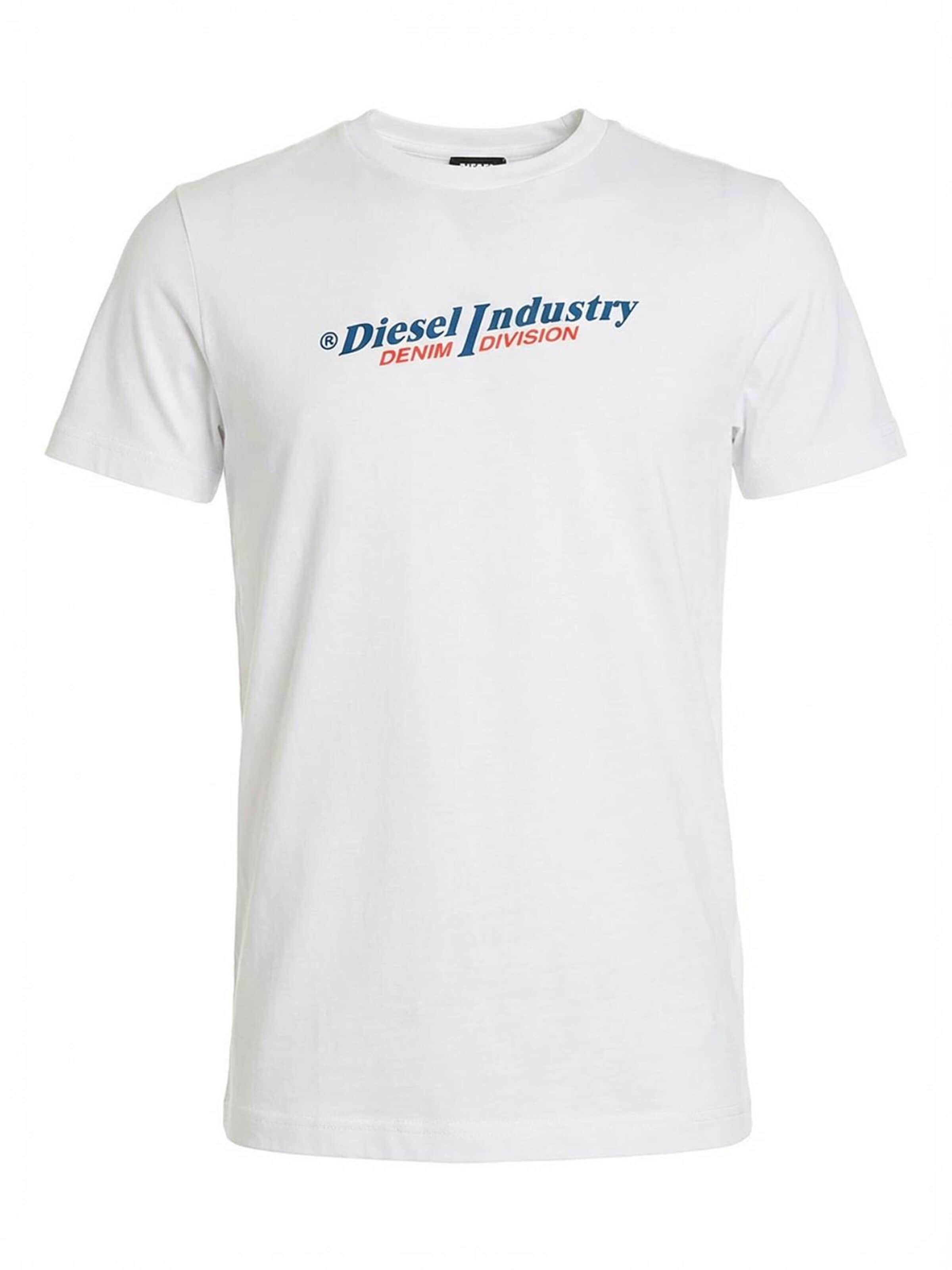 DIESEL Shirt 'T-Diegor New Industries'‌‌‌‌‌‌‌‌‌ in Weiß: Vorderseite