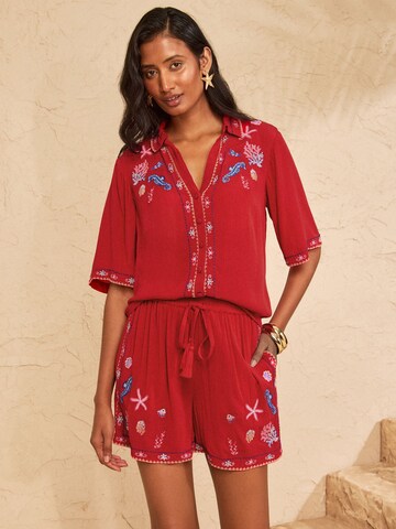 love & roses Blouse in Red