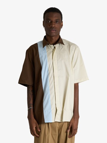LOW BRAND - Regular Fit Camisa em mistura de cores: frente
