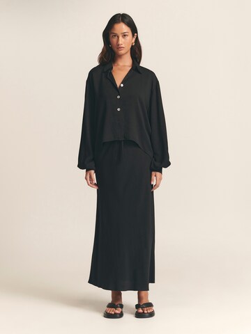 St MRLO Blouse 'Swansea' in Zwart: voorkant