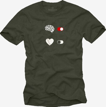 MAKAYA Shirt 'Brain On' in Green: front