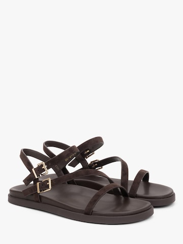 Estro Sandaal '917-12-1' in Bruin: voorkant