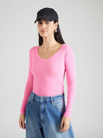 T-shirt 'MASSACHUSETTS' AMERICAN VINTAGE en rose : devant