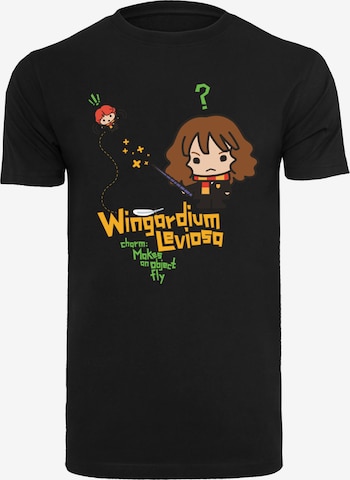 T-Shirt 'Harry Potter Hermione Granger Wingardium Leviosa Junior' F4NT4STIC en noir : devant