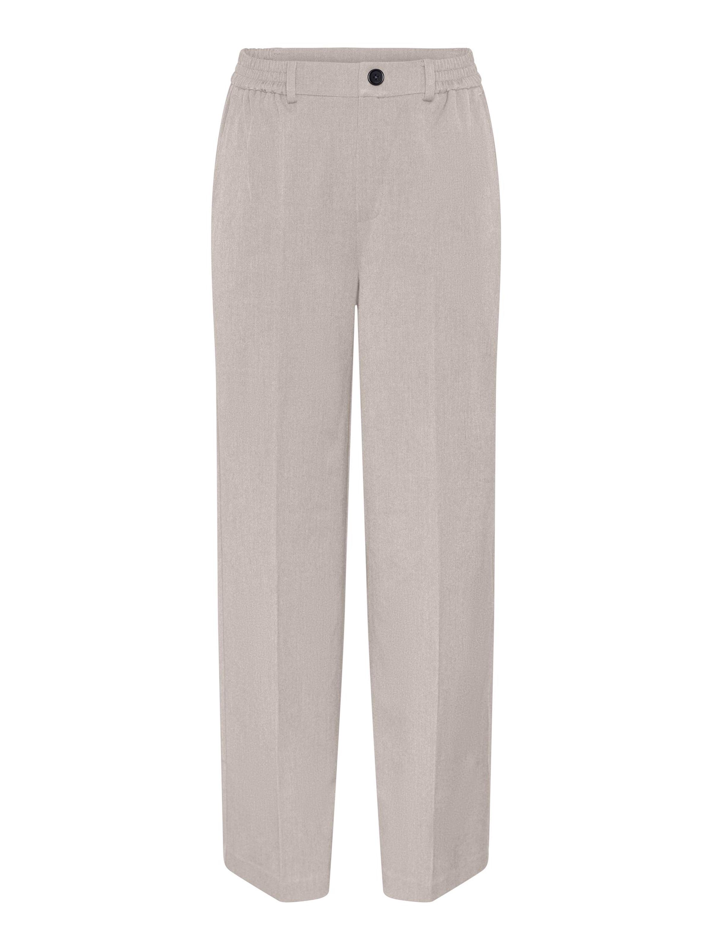 Pantaloni con piega frontale 'Camil' di PIECES in grigio: frontale