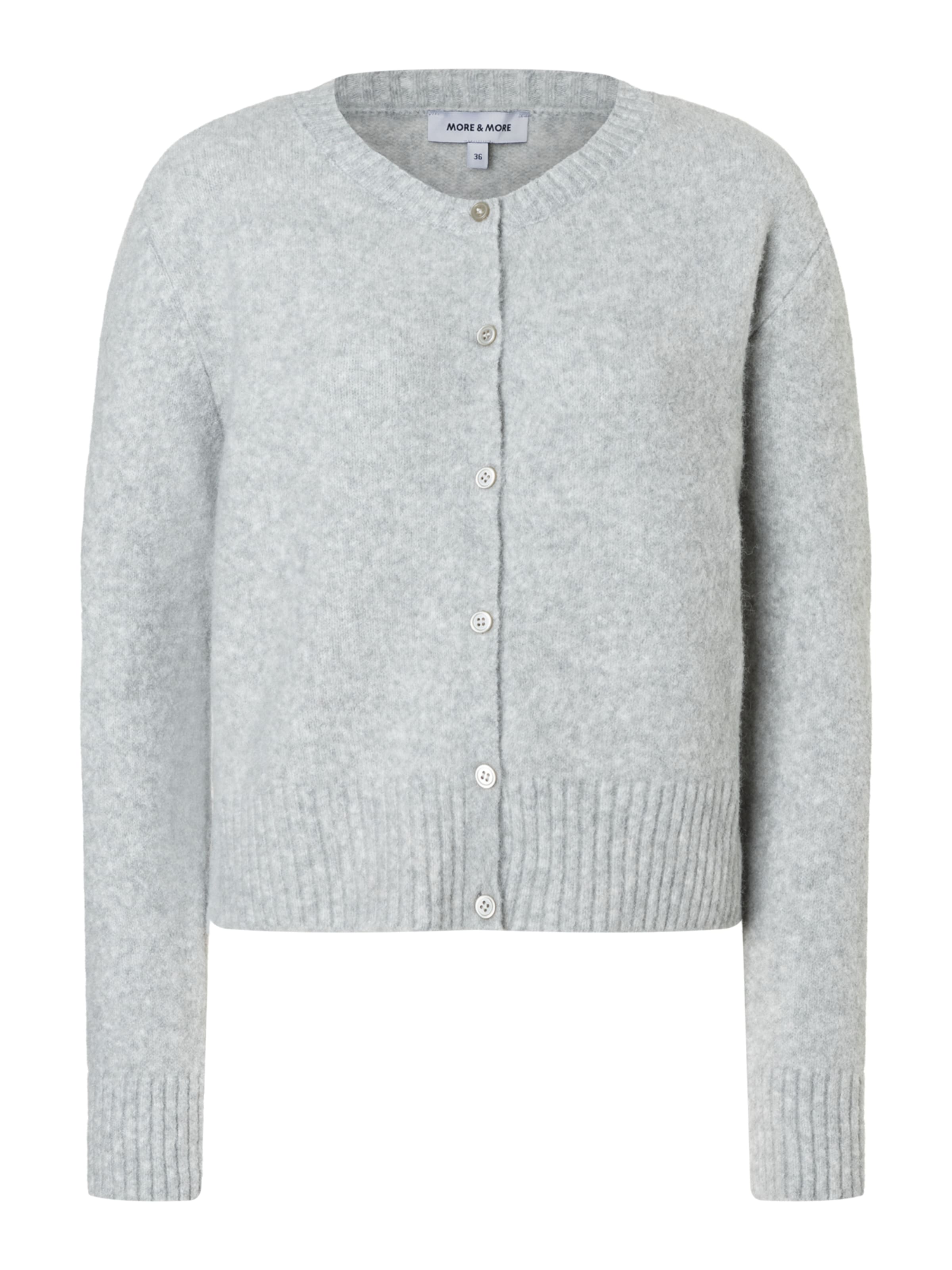 MORE & MORE Strickjacke in Grau: Vorderseite