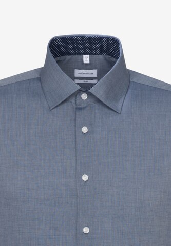 SEIDENSTICKER Slim fit Business Shirt ' Slim ' in Blue