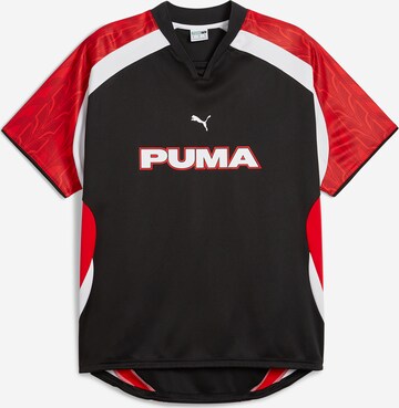 PUMA - Camiseta de fútbol en negro: frente