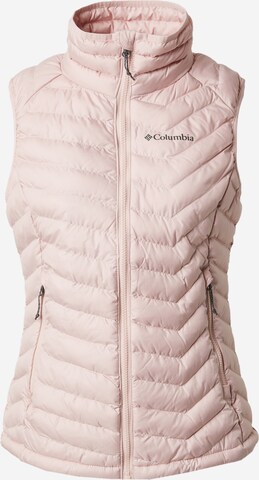 Gilet sportivo 'Powder Lite' di COLUMBIA in rosa: frontale