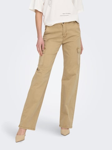 ONLY tavaline Klapptaskutega püksid 'Safai-Missouri', värv pruun: eest vaates