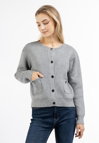 DreiMaster Maritim Knit cardigan 'Palpito' in Grey: front