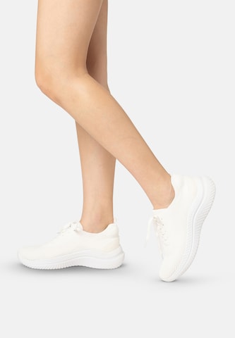 Elara Platform trainers in White: front