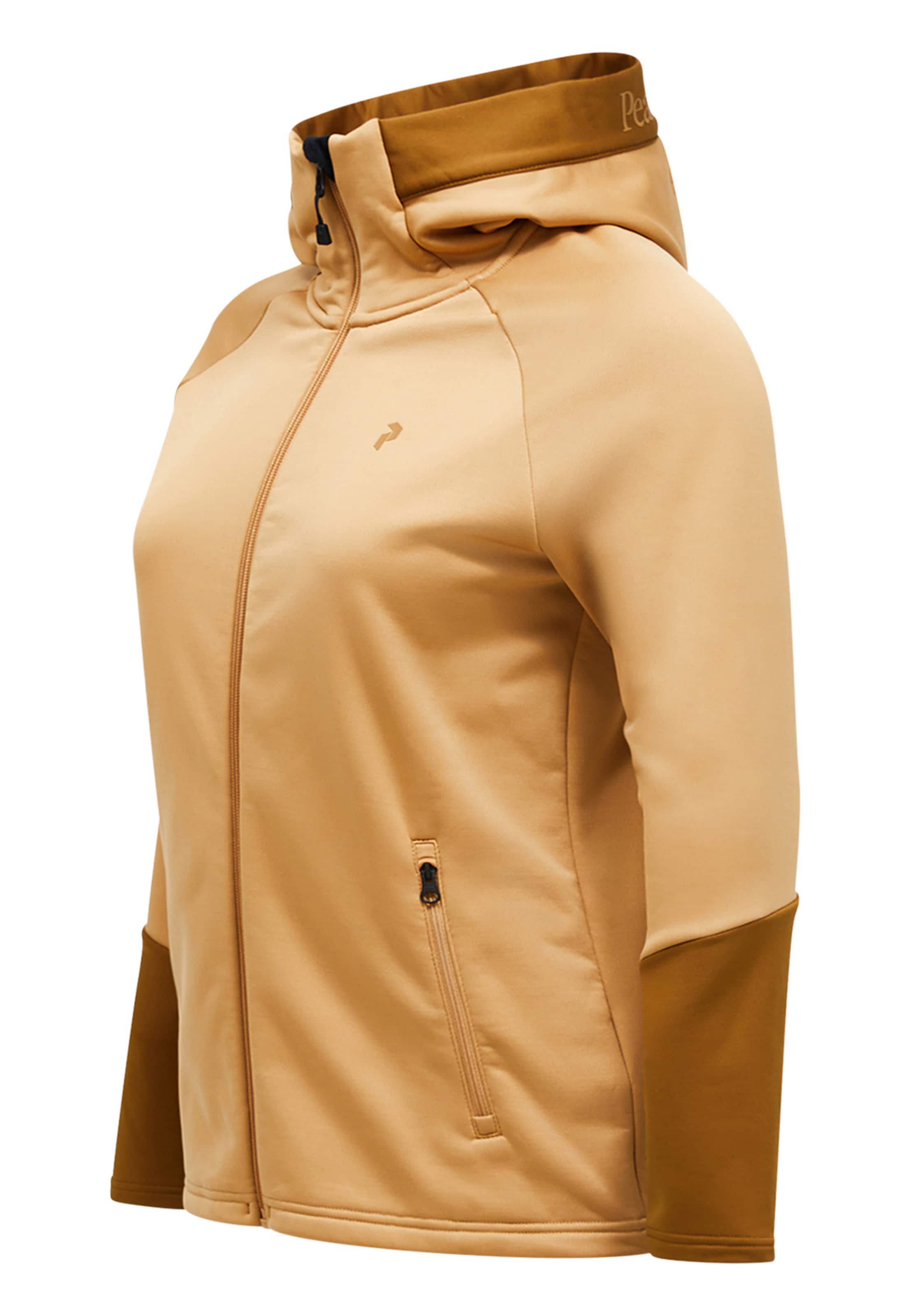 PEAK PERFORMANCE Fleecejacke W Rider Essentials Midlayer Zip Hood in Braun